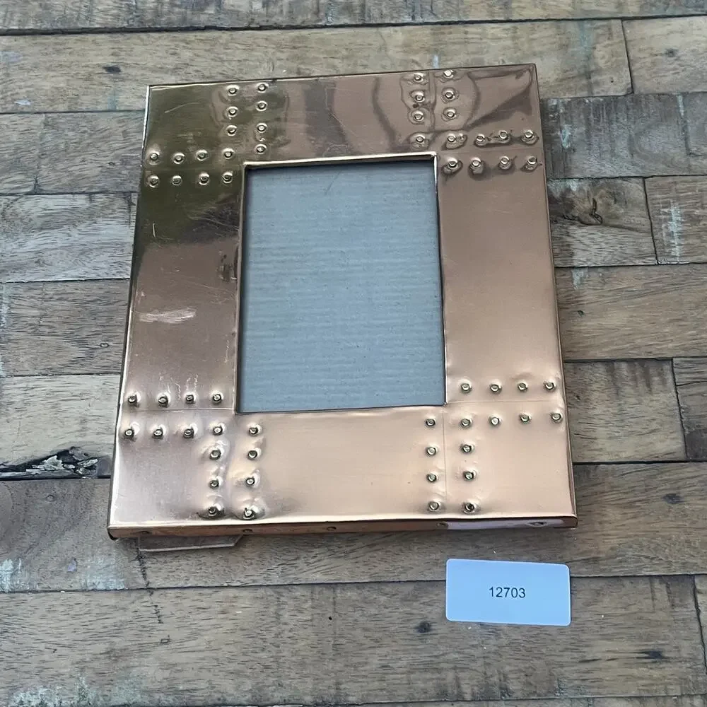 90s Polished Copper Foil Picture Frame 3.5